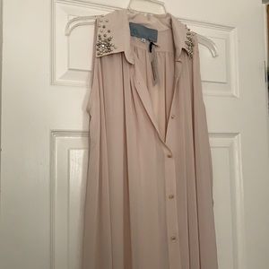 Sheer ivory maxi dress